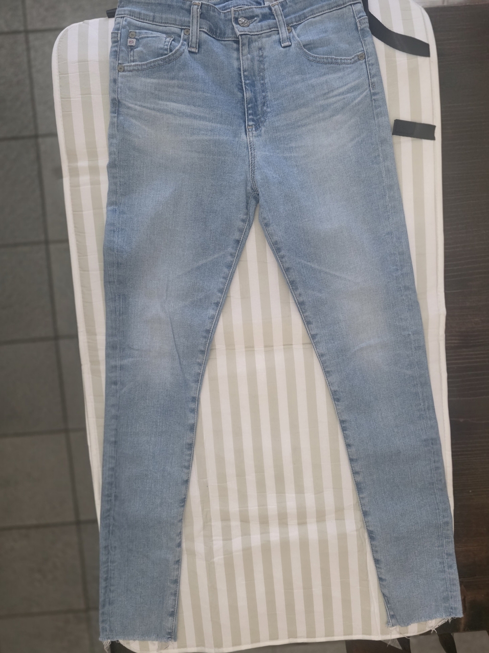 Ag Adriano Goldschmied Light Blue High-Rise Skinny Jeans